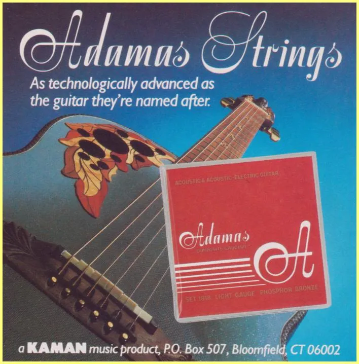 Adamas Strings Advertisement - Kaman Music Product