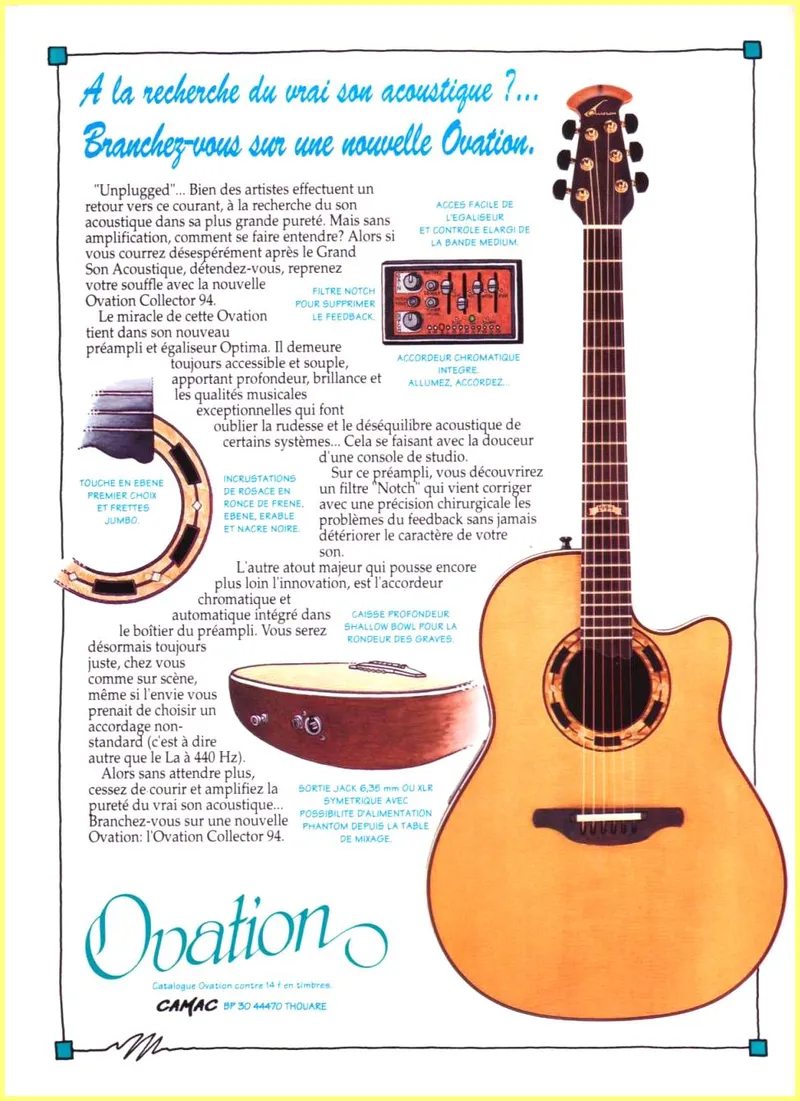 Ovation Collector 94 French Advertisement