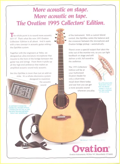 1995 Collectors Ovation US Ad