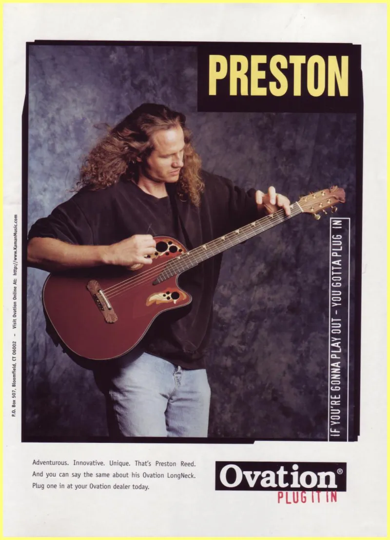 Ovation 'Preston Reed' LongNeck Advertisement