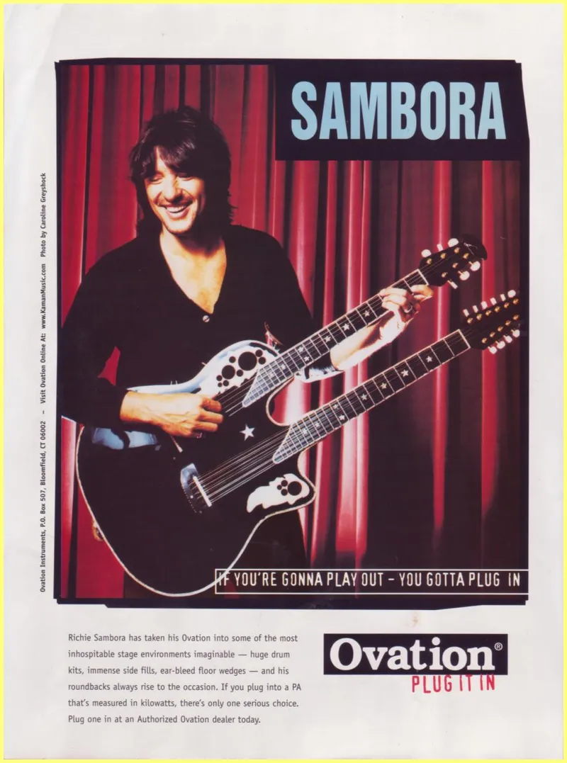 Ovation Guitars Richie Sambora Endorsement Advertisement