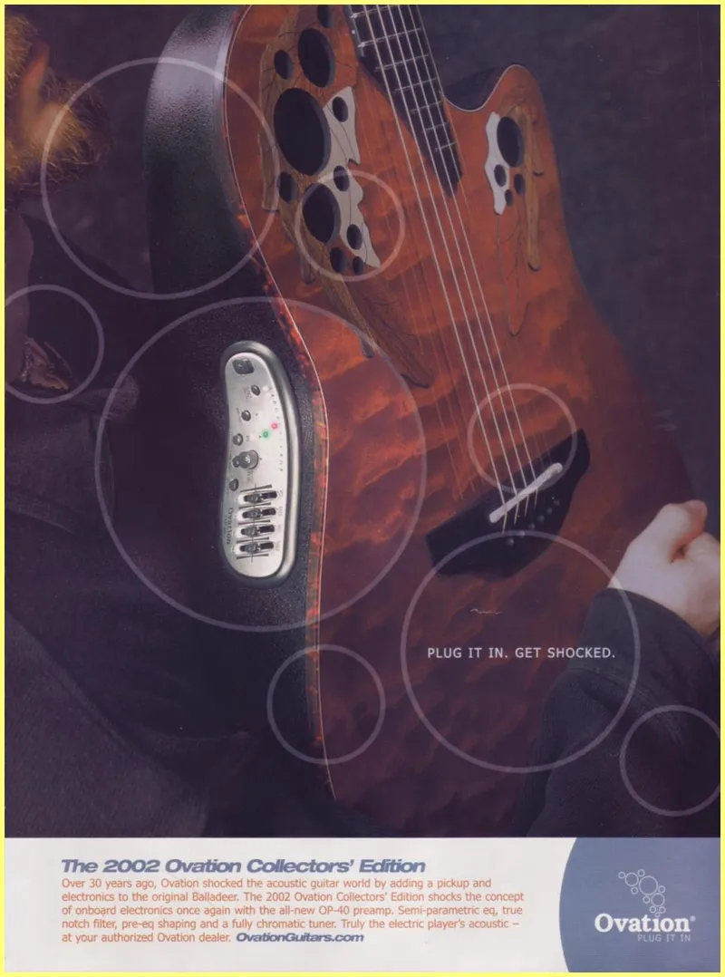 2002 Ovation Collectors' Edition Advertisement