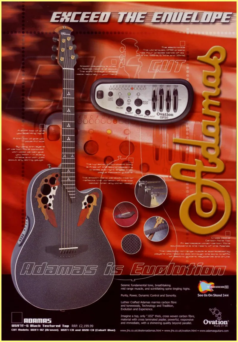 Adamas by Ovation 'Exceed the Envelope' UK Advertisement 2003