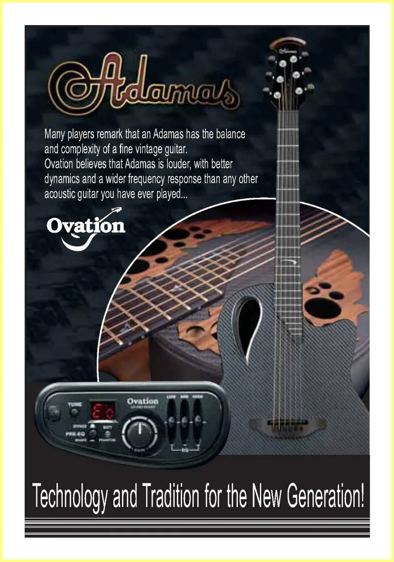 Ovation Adamas - Technology and Tradition for the New Generation