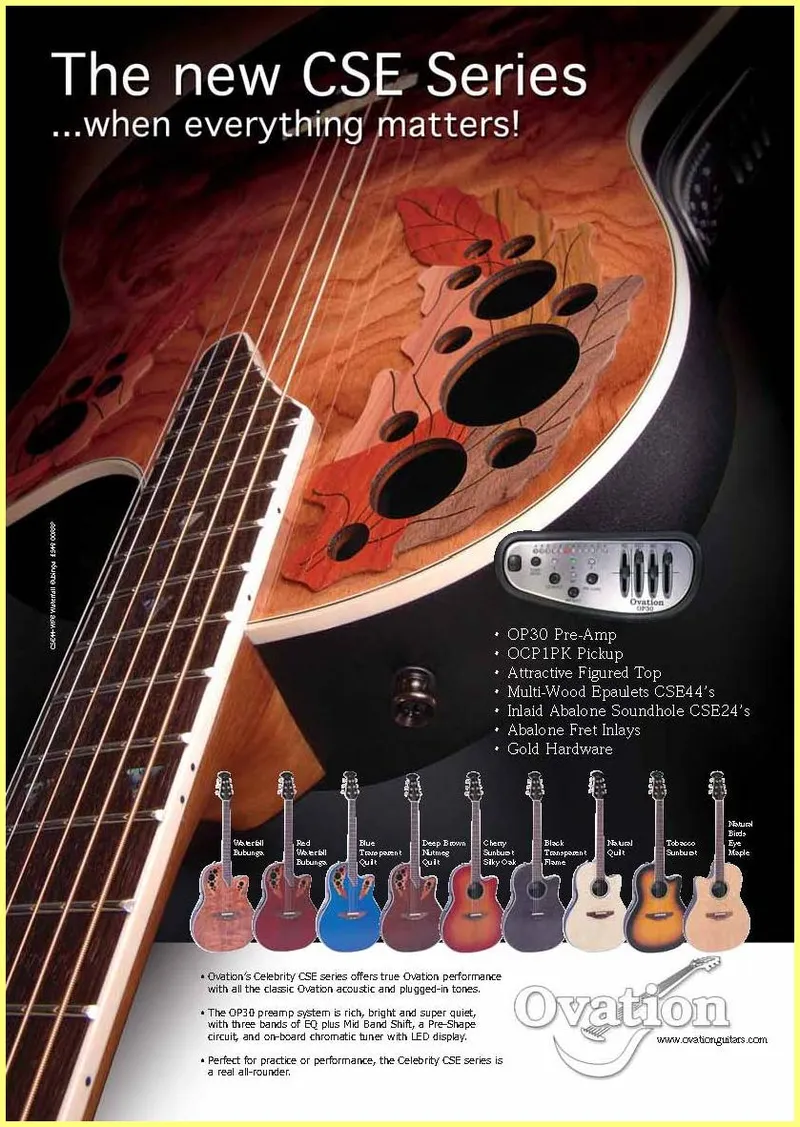 Ovation Celebrity CSE Series Product Brochure