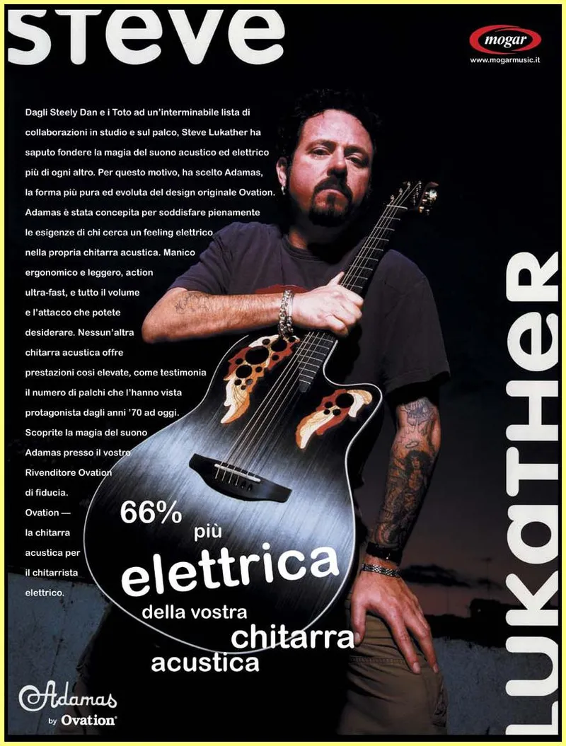 Ovation Adamas - Steve Lukather Italian Advertisement (Mogar Music)