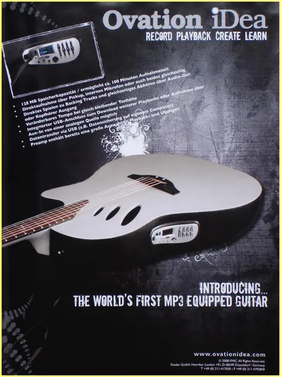 2008 Ovation Idea Guitar German Ad