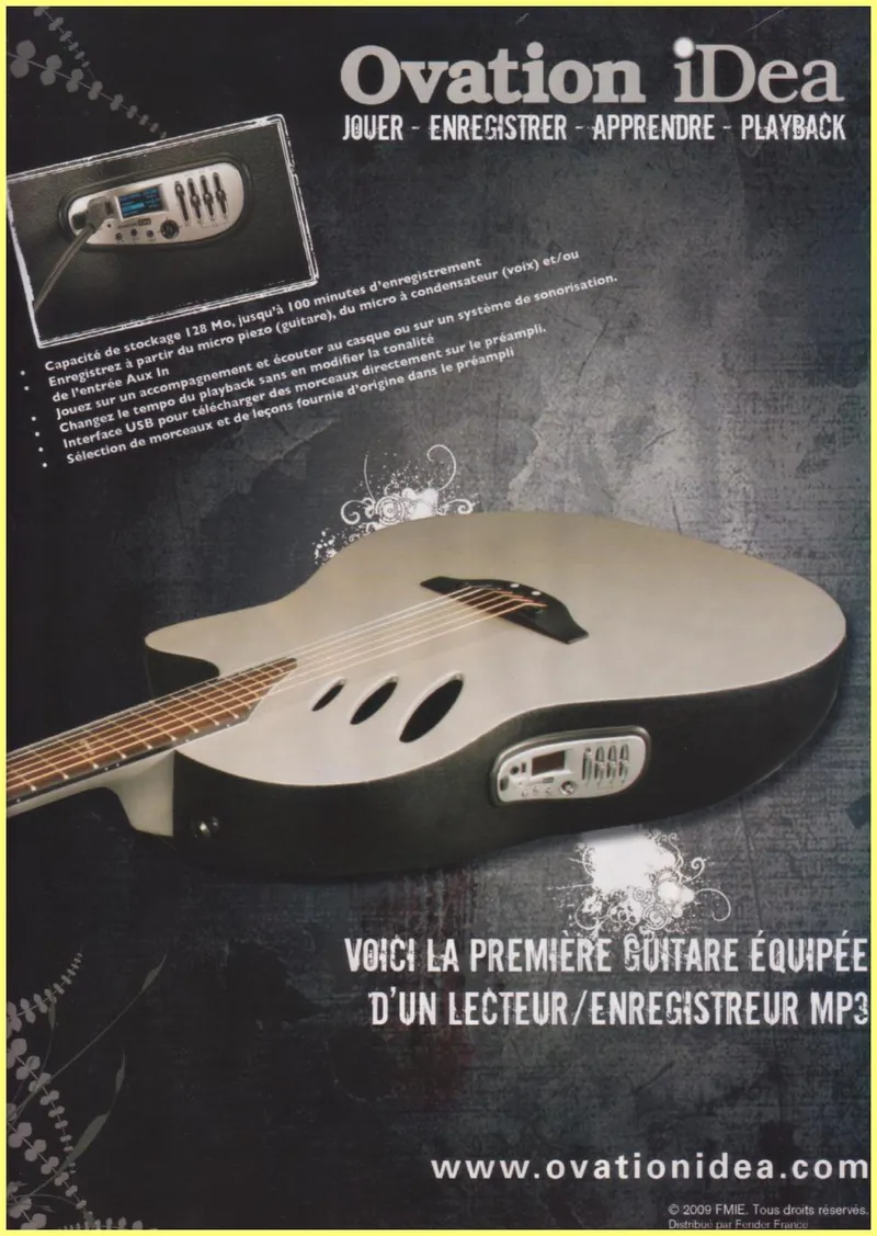 Ovation iDea MP3 Guitar French Advertisement 2009