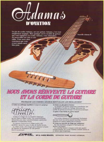Adamas 1982 French Ad Alternate Red Ink Ad