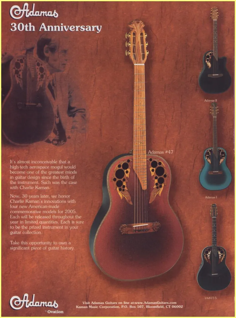 Adamas by Ovation 30th Anniversary 2005 Advertisement