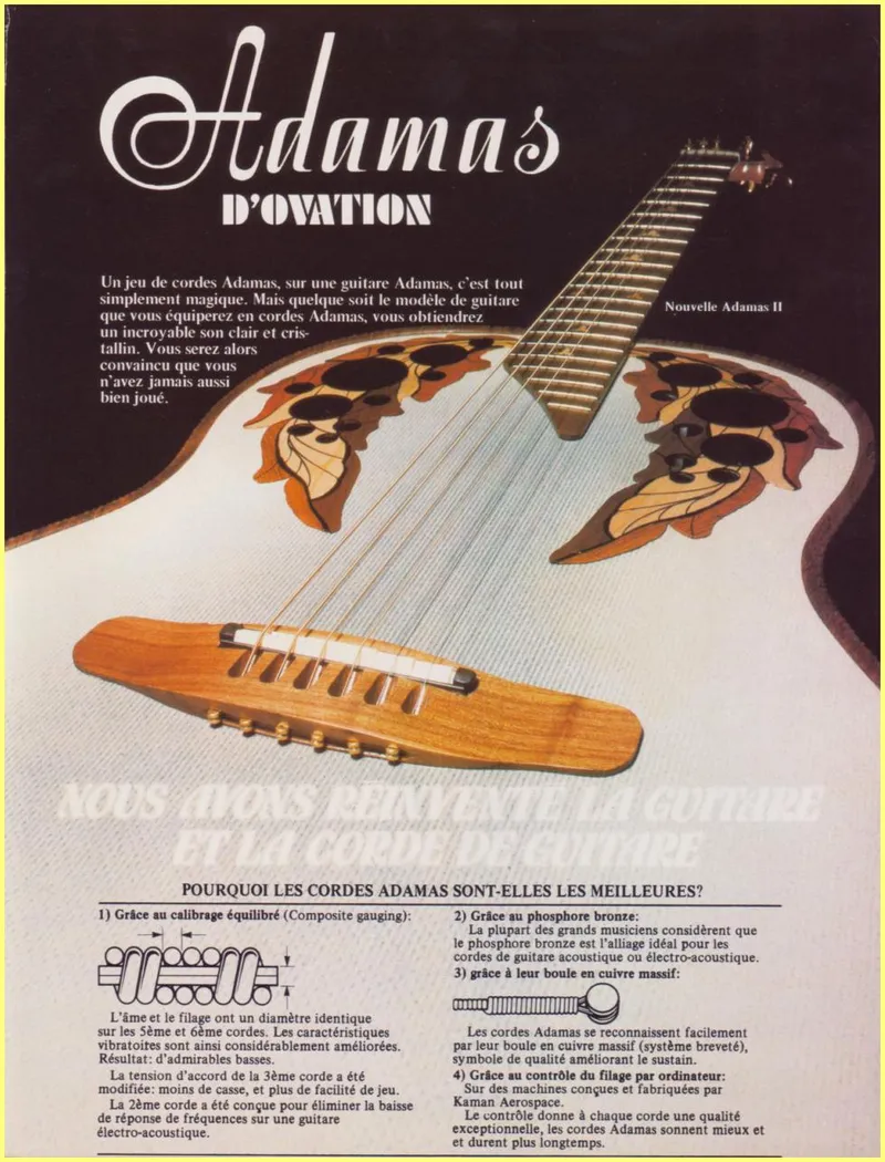 Adamas Ovation 1980 French Ad