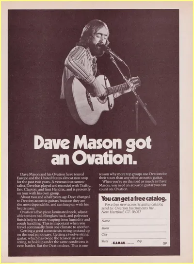 Dave Mason Got An Ovation Ad