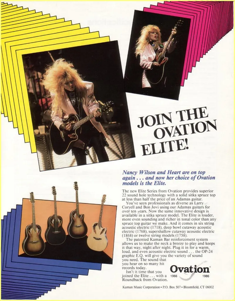 Ovation Elite Series 1986 Product Brochure