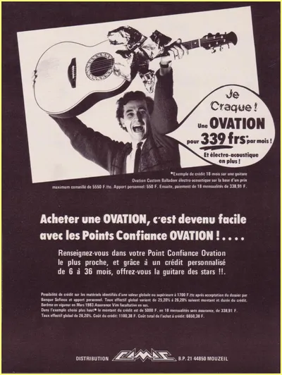 Je Craque Ovation 1983 French Ad 1