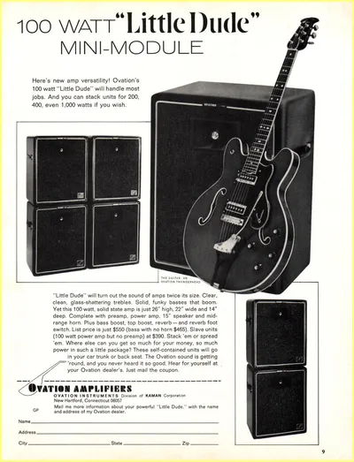 Little Dude Ovation Amp Ad
