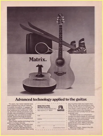Ovation Matrix Guitar Advertisement - Advanced Technology Applied to ...
