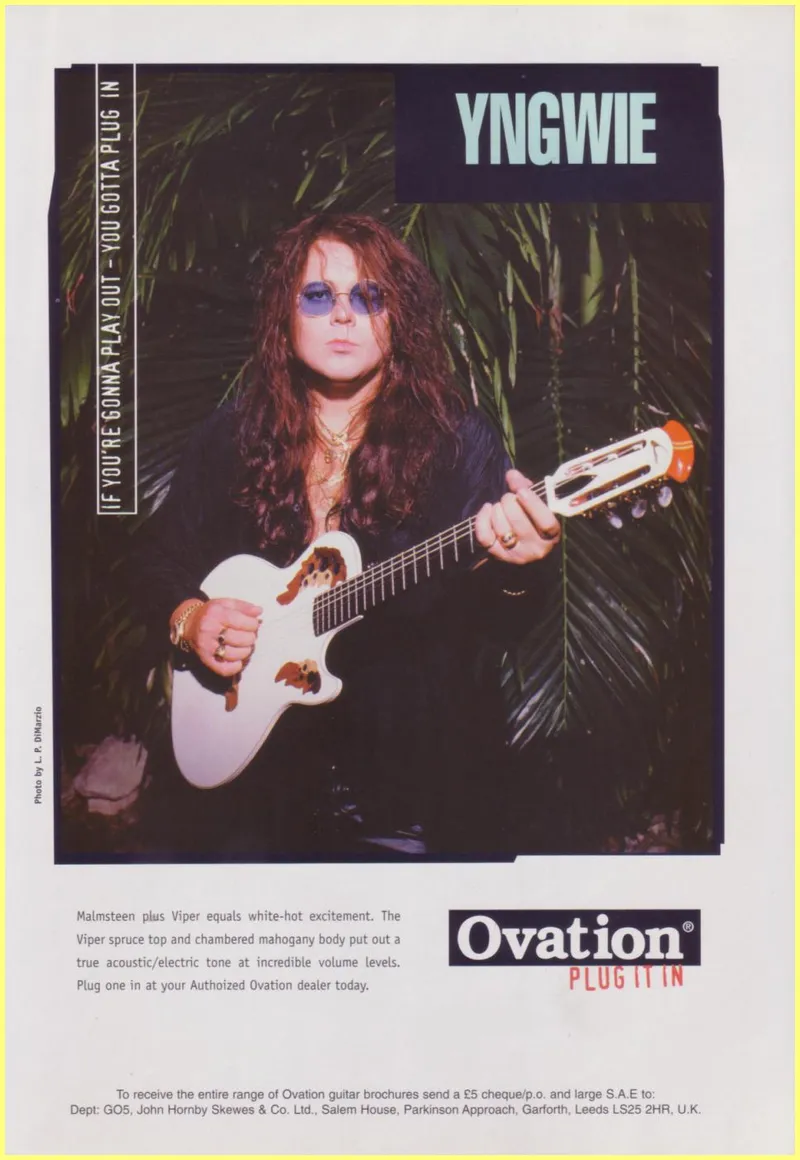 Ovation Yngwie Malmsteen Viper Guitar Advertisement