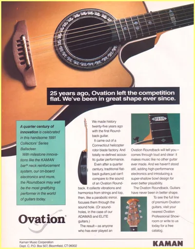 Ovation 1991 Collector Us Ad
