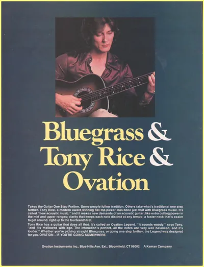 Ovation Guitars – Tony Rice Bluegrass Advertisement | Ovation Tribute