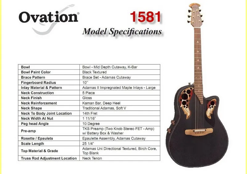 Adamas II 1581-5 - Model 1581-5 | Ovation Tribute