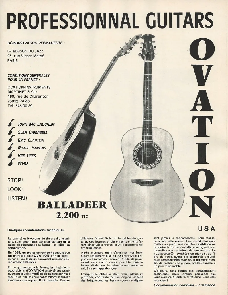 1112-4 Custom Balladeer - Model 1112-4 | Ovation Tribute