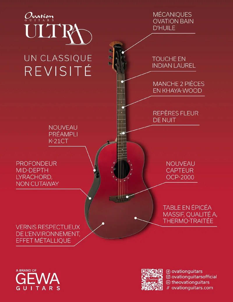 Ovation Guitars Ultra - Un Classique Revisité