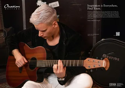 Ovation guitars inspiration is everywhere find yours main street balladeer ad page 01