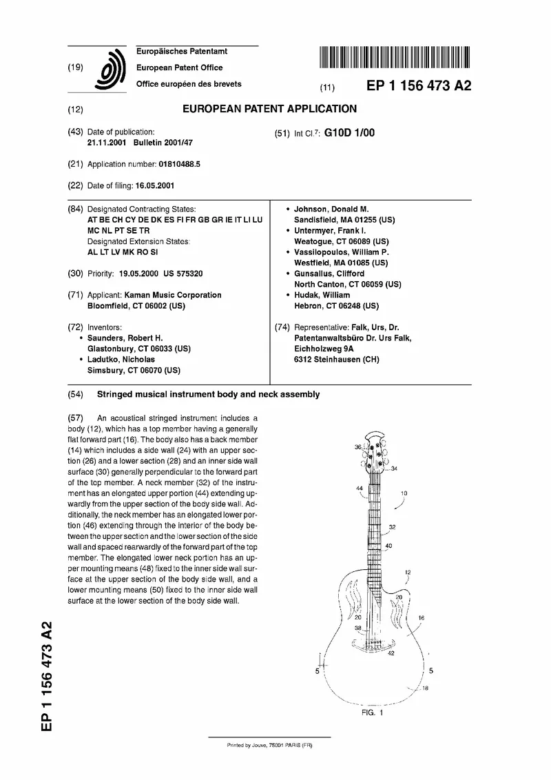 Stringed Musical Instrument Body and Neck Assembly with Two-Point Neck Mounting System