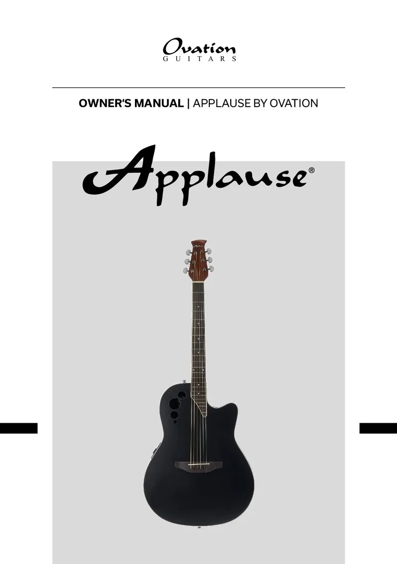 Applause by Ovation Guitars Owner's Manual