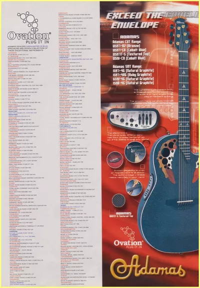 2003 Ovation Adamas UK Ad