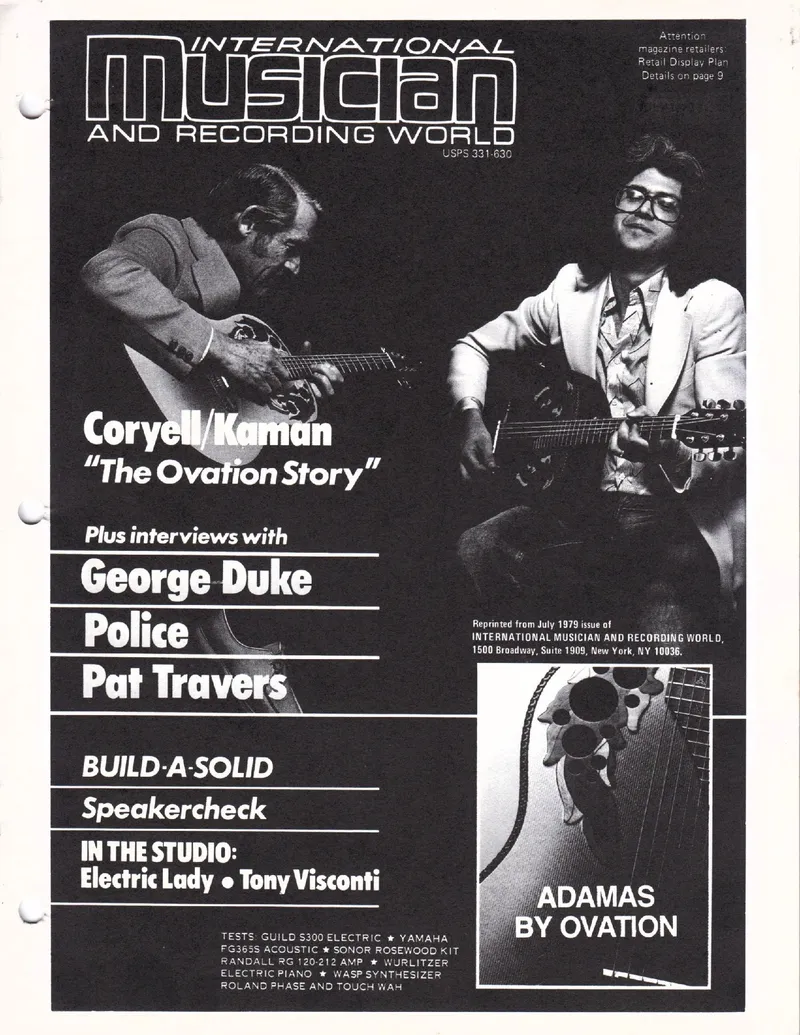 Coryell/Kaman: The Ovation Story - International Musician and Recording World, July 1979