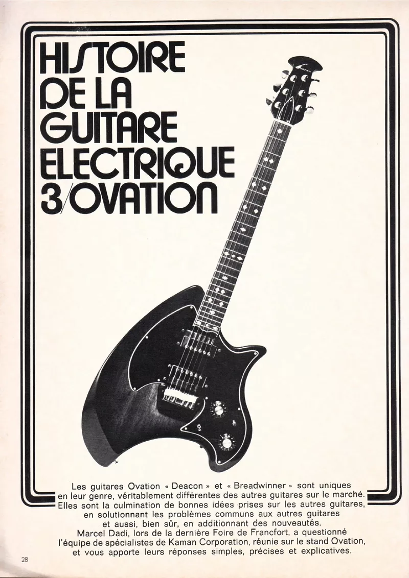 Histoire de la Guitare Électrique Ovation – D.I.S.C. Magazine No. 24