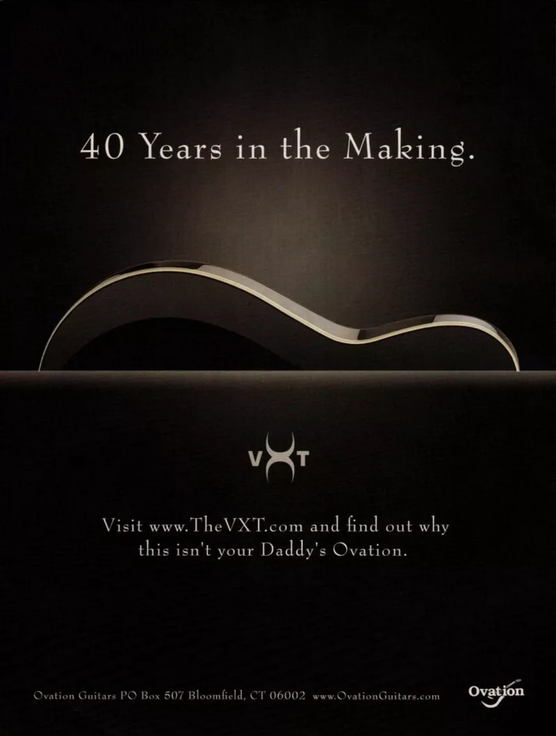 Ovation VXT '40 Years in the Making' Advertisement