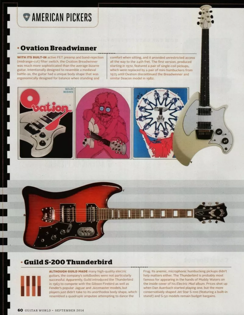 Ovation Breadwinner Feature - Guitar World September 2014