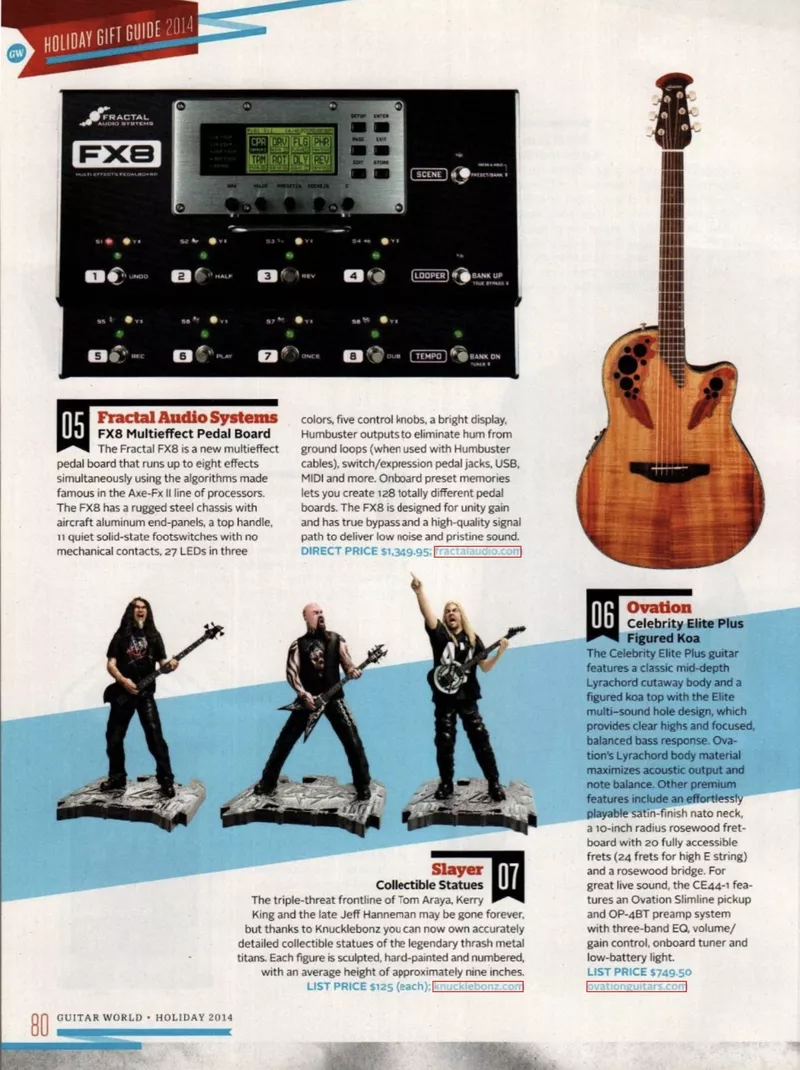 Guitar World Holiday Gift Guide - Ovation Celebrity Elite Plus