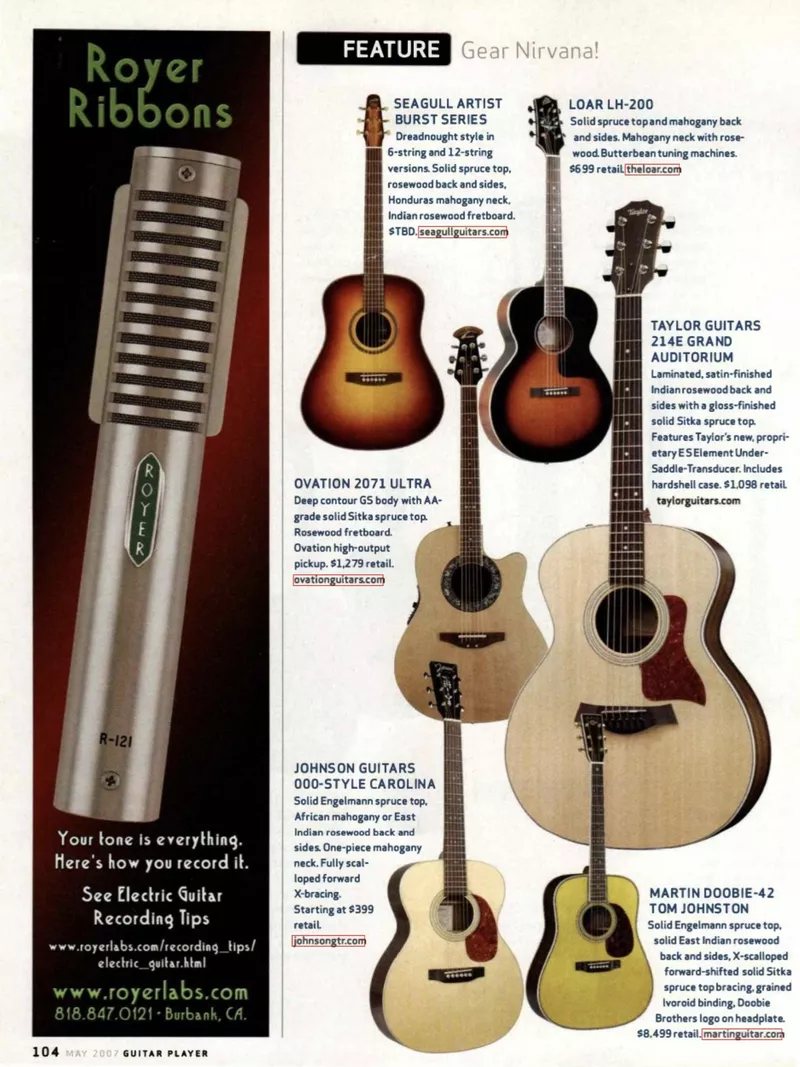 Ovation 2071 Ultra - Guitar Player Mag Gear Nirvana