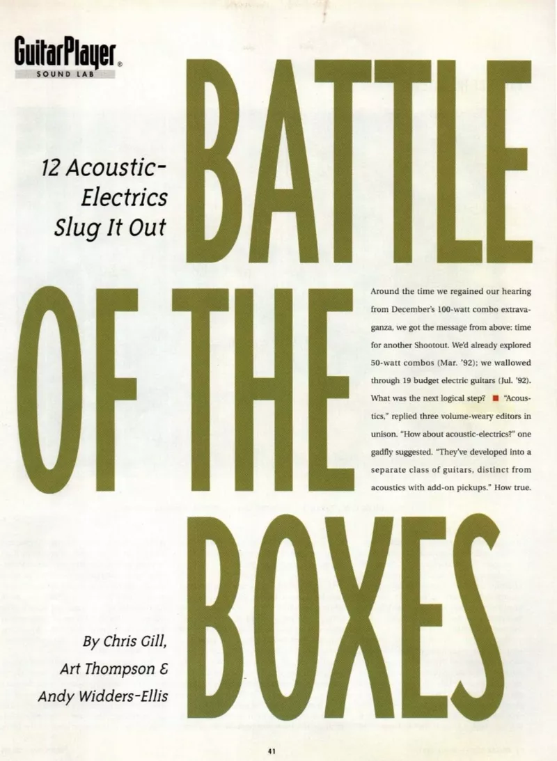 Ovation 1860 "Battle of the Boxes" - Guitar Player Mag