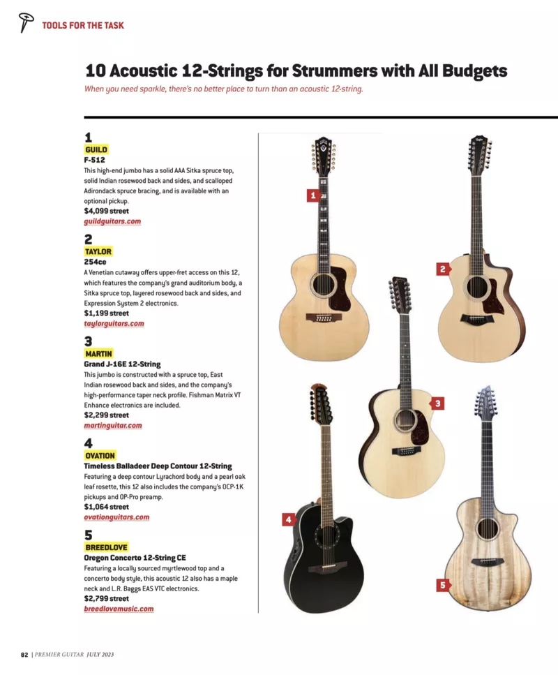 Ovation Balladeer 10 Acoustic 12-Strings for Strummers - Premier Guitar Mag