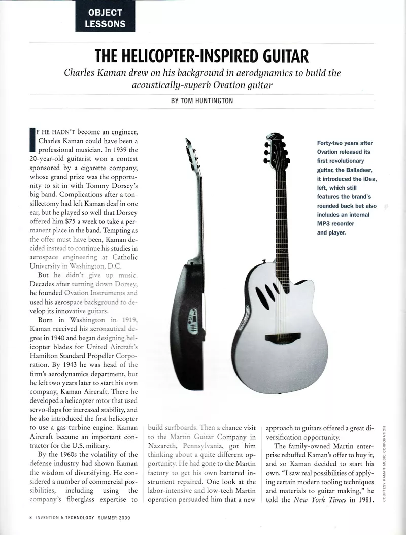 The Helicopter-Inspired Guitar: The Story of Charles Kaman and Ovation Guitars