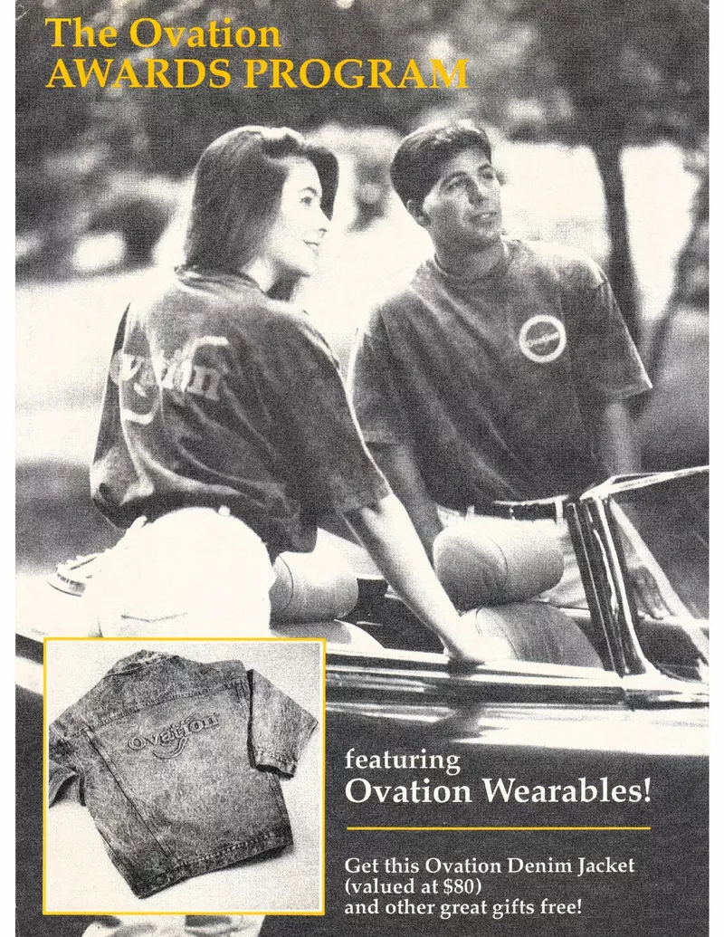Ovation Awards Program - Wearables Rewards Brochure (1992)