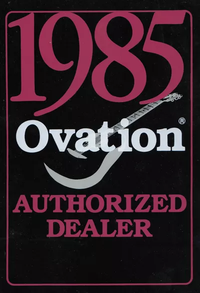 1985 Ovation Dealer Sticker