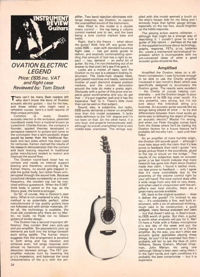 1970's Ovation Electric Lengend UK Review