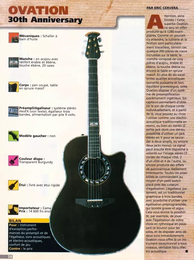 1996 Ovation Collector Model FR Review 01