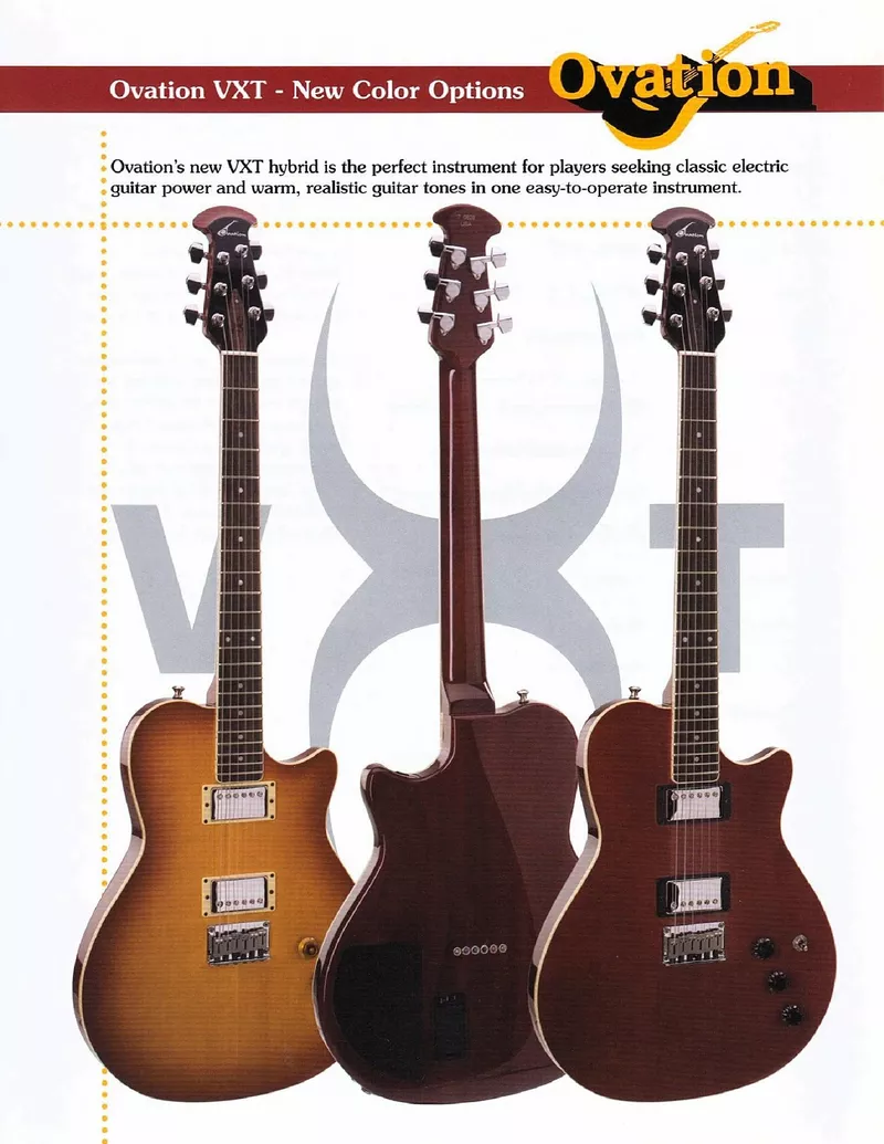 Ovation VXT - New Color Options Product Sheet