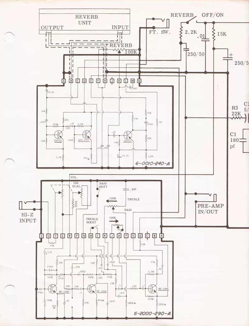 Ovation K-6300 Series Guitar Amplifier Full Schematic