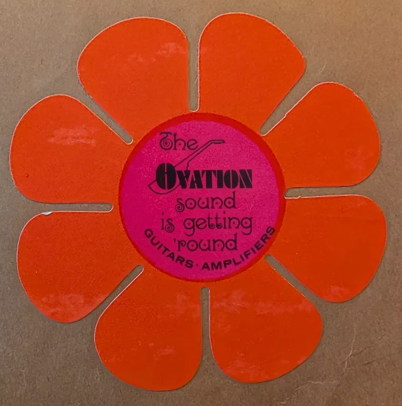 Ovation Guitars & Amplifiers Promotional Flower Sticker