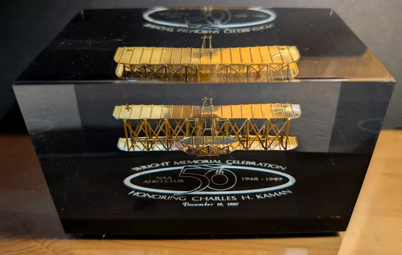 C.H Kaman Wright Memorial Celebration Paperweight