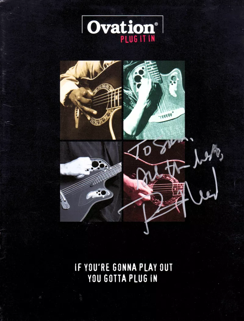 Ovation Guitars 'Plug It In' Catalog Cover - Signed By Preston Reed