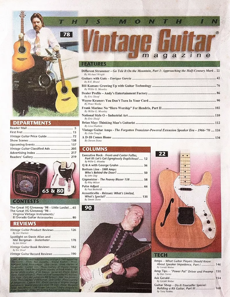Bill Kaman: Growing Up with Guitar Technology - Vintage Guitar Mag Article